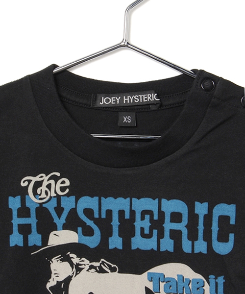 JOEY HYSTERIC（ジョーイヒステリック）の「COWGIRL pt T-SH（Tシャツ/カットソー・キッズ・キナリ/ブラック・X-SMALL/MEDIUM/SMALL）」の4枚目の写真