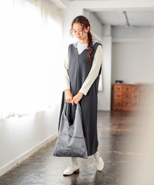 PUAL CE CIN(ピュアルセシン)の「【オーガニックコットン】衿レースプルオーバー(Tシャツ/カットソー・レディース・オフホワイト/スミクロ・FREE)」の3枚目の写真