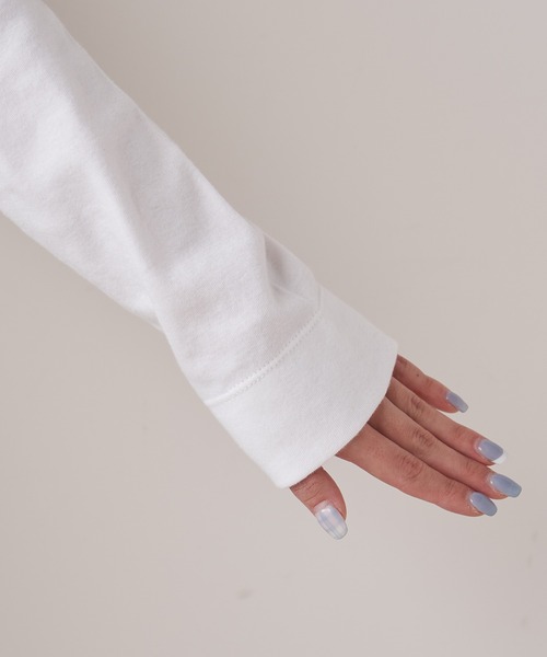 PUAL CE CIN(ピュアルセシン)の「【オーガニックコットン】衿レースプルオーバー(Tシャツ/カットソー・レディース・オフホワイト/スミクロ・FREE)」の12枚目の写真