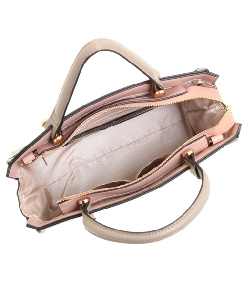 Jewelna Rose（ジュエルナローズ）の「ターミー ミドルサイズハンドバッグ 10757（ハンドバッグ・レディース・グレー/ライトホワイト/ピンク/バーガンディー/グレー系/クリーム/チャコールグレー/ブラック/ホワイト/グレイッシュベージュ・FREE）」の22枚目の写真