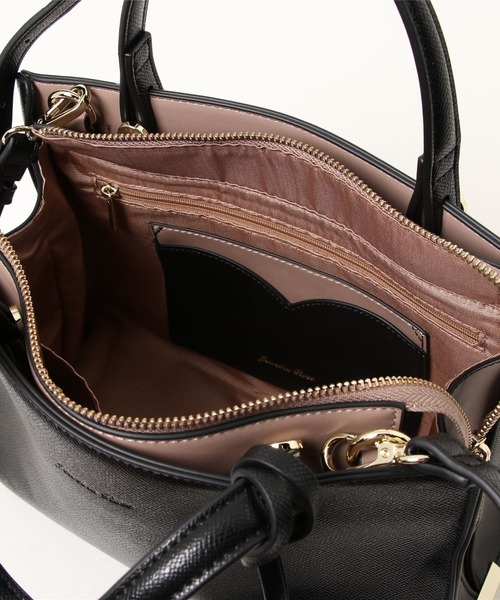 Jewelna Rose（ジュエルナローズ）の「ターミー ミドルサイズハンドバッグ 10757（ハンドバッグ・レディース・グレー/ライトホワイト/ピンク/バーガンディー/グレー系/クリーム/チャコールグレー/ブラック/ホワイト/グレイッシュベージュ・FREE）」の20枚目の写真