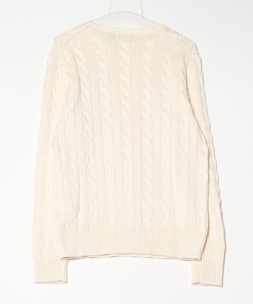 POLO RALPH LAUREN（ポロ ラルフ ローレン）の「ケーブルニット コットン セーター（ニット/セーター・メンズ・ナチュラル・X-LARGE/X-SMALL/MEDIUM/XX-LARGE/SMALL/LARGE）」の3枚目の写真