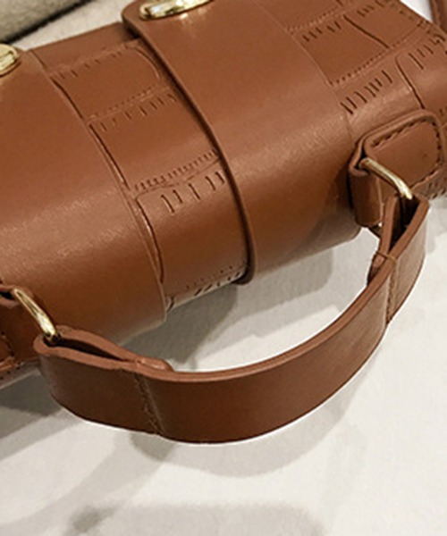 STYLEBLOCK（スタイルブロック）の「錠前付きクロコダイル型押しPUレザーミニショルダーバッグ（ショルダーバッグ・レディース・ブラック/ブラウン/ワインレッド・FREE）」の13枚目の写真
