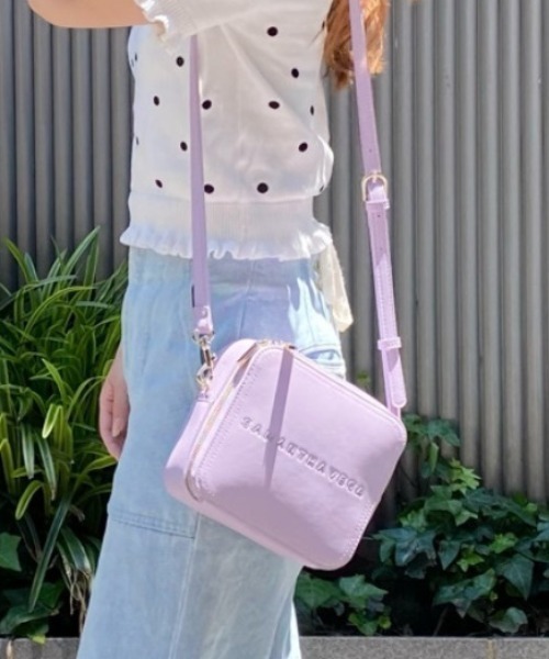 SAMANTHAVEGA（サマンサベガ）の「BOX型ショルダーバッグ（ショルダーバッグ・レディース・ホワイト/ブラック/ピンク/ラベンダー/フューシャピンク・FREE）」の4枚目の写真