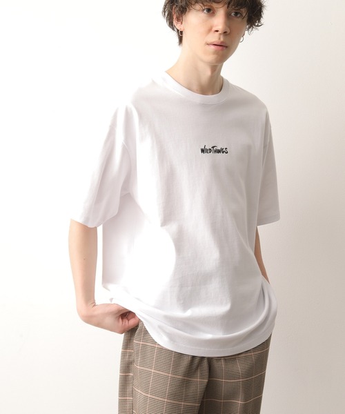 WILD THINGS（ワイルドシングス）の「WILDTHINGS バックプリントTEE（Tシャツ/カットソー・メンズ・オフホワイト/ラベンダー/ベージュ系その他・M/L）」の4枚目の写真
