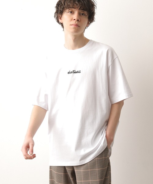 WILD THINGS（ワイルドシングス）の「WILDTHINGS バックプリントTEE（Tシャツ/カットソー・メンズ・オフホワイト/ラベンダー/ベージュ系その他・M/L）」の5枚目の写真
