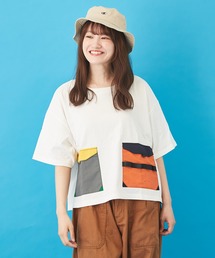 CUBE SUGAR（キューブシュガー）の「WEB限定 USコットン ポケットモチーフ Tシャツ（Tシャツ/カットソー）」