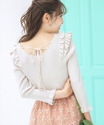 WILLSELECTION | リトルラッフルフリルリブニット(ニット/セーター)