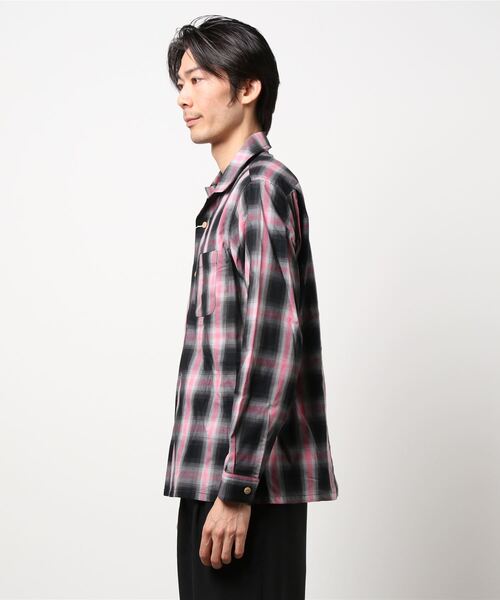 RATTLE TRAP(ラトルトラップ)の「オンブレーチェックオープンカラーシャツ(シャツ/ブラウス・メンズ・ピンク系その他/イエロー系その他・M/S/L)」の6枚目の写真