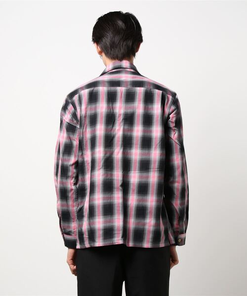 RATTLE TRAP(ラトルトラップ)の「オンブレーチェックオープンカラーシャツ(シャツ/ブラウス・メンズ・ピンク系その他/イエロー系その他・M/S/L)」の9枚目の写真