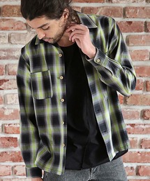 RATTLE TRAP | オンブレーチェックオープンカラーシャツ(シャツ/ブラウス)