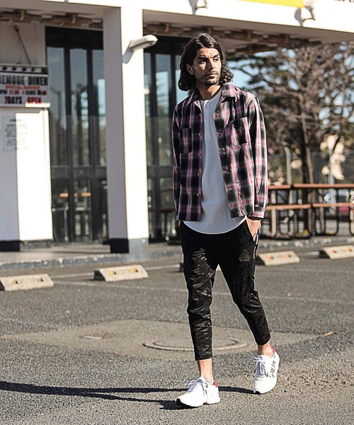 RATTLE TRAP(ラトルトラップ)の「オンブレーチェックオープンカラーシャツ(シャツ/ブラウス・メンズ・ピンク系その他/イエロー系その他・M/S/L)」の7枚目の写真