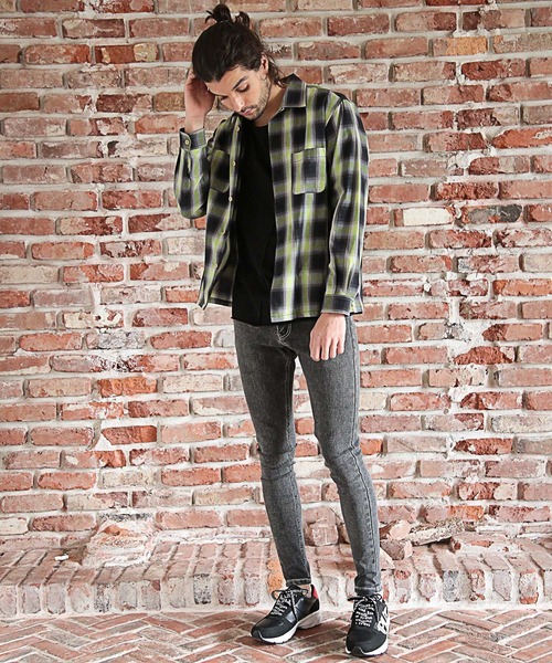 RATTLE TRAP(ラトルトラップ)の「オンブレーチェックオープンカラーシャツ(シャツ/ブラウス・メンズ・ピンク系その他/イエロー系その他・M/S/L)」の12枚目の写真