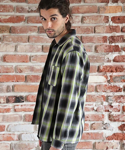 RATTLE TRAP(ラトルトラップ)の「オンブレーチェックオープンカラーシャツ(シャツ/ブラウス・メンズ・ピンク系その他/イエロー系その他・M/S/L)」の17枚目の写真