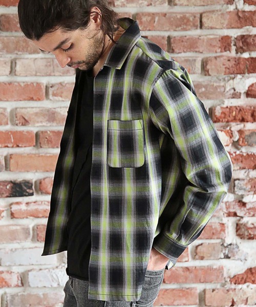 RATTLE TRAP(ラトルトラップ)の「オンブレーチェックオープンカラーシャツ(シャツ/ブラウス・メンズ・ピンク系その他/イエロー系その他・M/S/L)」の18枚目の写真