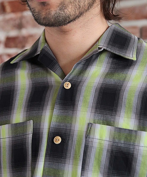 RATTLE TRAP(ラトルトラップ)の「オンブレーチェックオープンカラーシャツ(シャツ/ブラウス・メンズ・ピンク系その他/イエロー系その他・M/S/L)」の20枚目の写真