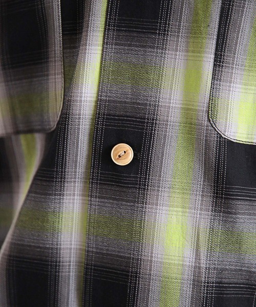 RATTLE TRAP(ラトルトラップ)の「オンブレーチェックオープンカラーシャツ(シャツ/ブラウス・メンズ・ピンク系その他/イエロー系その他・M/S/L)」の21枚目の写真