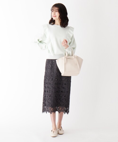 AG by aquagirl（エージーバイアクアガール）の「◆軽量ソフト合皮結び持ち手トート（トートバッグ・レディース・ブラック/オフホワイト/キャメル・00）」の10枚目の写真