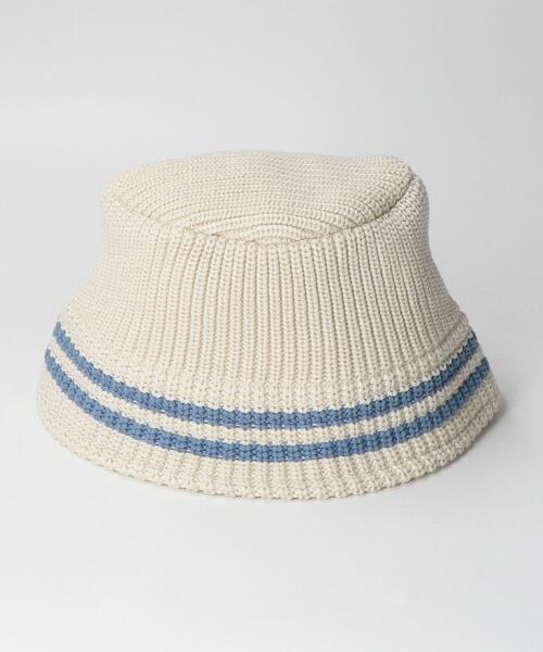 RACAL（ラカル）の「【別注】 ＜Racal（ラカル）＞ KNIT BUCKET HAT/ハット（ハット・メンズ・オフホワイト/ブラック・FREE）」の3枚目の写真