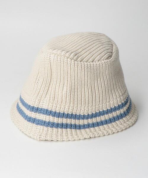 RACAL（ラカル）の「【別注】 ＜Racal（ラカル）＞ KNIT BUCKET HAT/ハット（ハット・メンズ・オフホワイト/ブラック・FREE）」の4枚目の写真