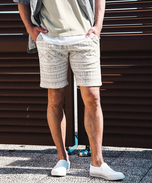 BAYFLOW(ベイフロー)の「ラウンジパイルショーツ(その他パンツ・メンズ・オフホワイト/ベージュ/チャコールグレー・SMALL/MEDIUM/LARGE)」の2枚目の写真