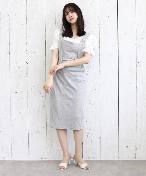 Roomy's（ルーミーズ）の「カットジャンスカ（ワンピース・レディース・ベージュ/ブラック/グレー・FREE）」の3枚目の写真