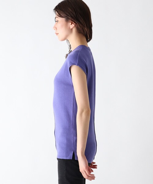 JET（ジェット）の「◆【ウォッシャブル】綿シルクレーヨンノースリーブニット（ニット/セーター・レディース・ブラウン系その他/ライトベージュ/パープル系4・04）」の11枚目の写真