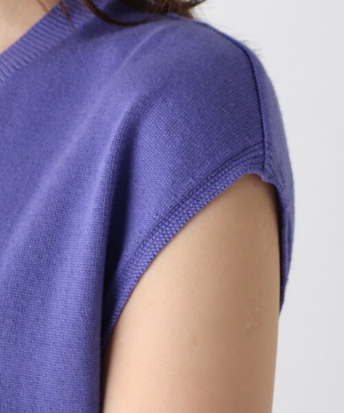JET（ジェット）の「◆【ウォッシャブル】綿シルクレーヨンノースリーブニット（ニット/セーター・レディース・ブラウン系その他/ライトベージュ/パープル系4・04）」の17枚目の写真