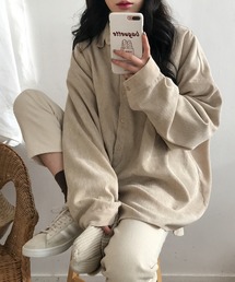 aimoha | コーデュロイ シンプルオーバーシャツ(シャツ/ブラウス)