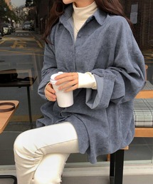 コーデュロイ シンプルオーバーシャツ