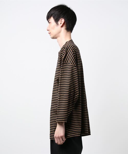プレミアムタッチボーダー8分袖 トップス ビッグtシャツ Tシャツ カットソー Ciaopanic チャオパニック のファッション