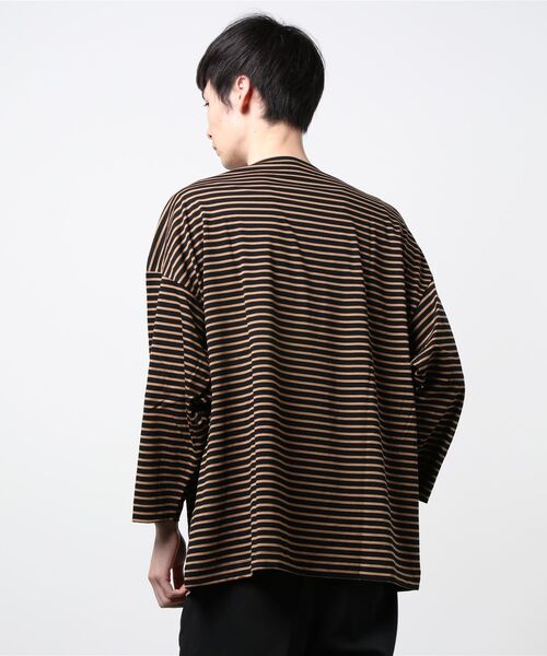 プレミアムタッチボーダー8分袖 トップス ビッグtシャツ Tシャツ カットソー Ciaopanic チャオパニック のファッション