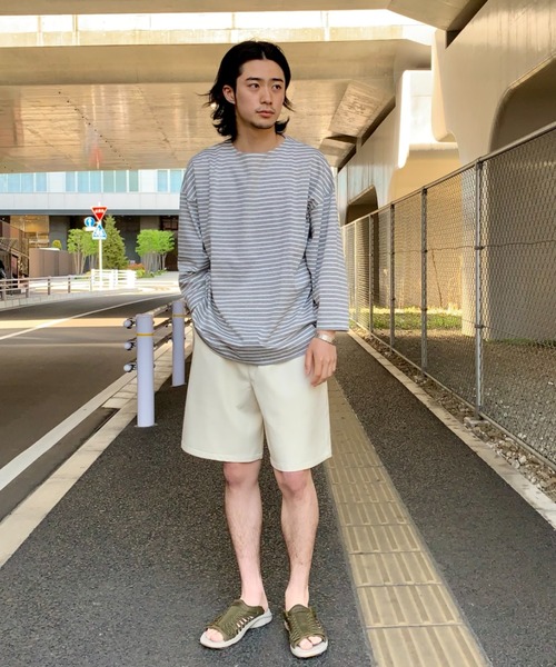 プレミアムタッチボーダー8分袖 トップス ビッグtシャツ Tシャツ カットソー Ciaopanic チャオパニック のファッション