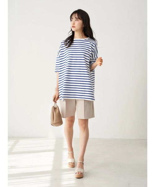 earth music&ecology（アースミュージックアンドエコロジー）の「タックハーフカットパンツ　＊（その他パンツ・レディース・その他8/ブラウン・MEDIUM/SMALL）」の7枚目の写真