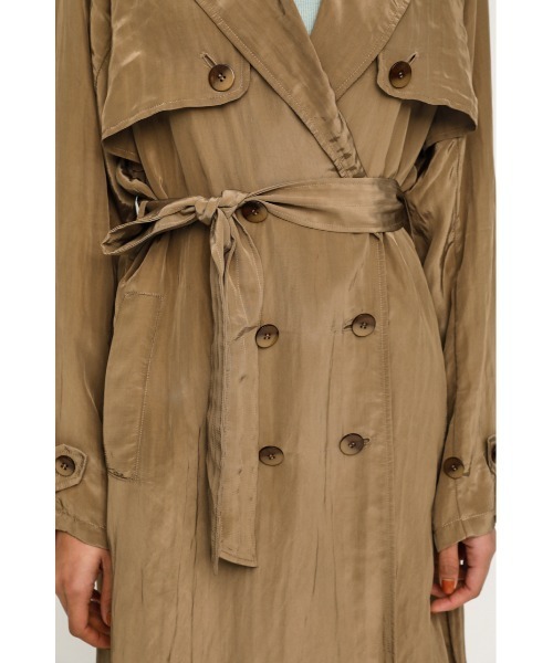 SLY（スライ）の「AURORA SHEER TRENCH COAT オーロラ シアー トレンチコート（トレンチコート・レディース・ベージュ/ライトグリーン・FREE）」の21枚目の写真