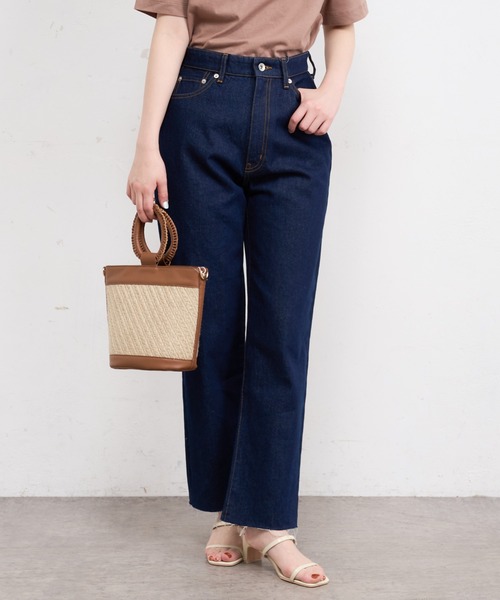 natural couture（ナチュラルクチュール）の「ニュートラルデニム（デニムパンツ・レディース・オフホワイト/インディゴブルー/ブルー・SMALL/MEDIUM/LARGE）」の2枚目の写真