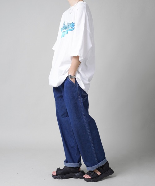 SPINNS（スピンズ）の「【ゆったりシルエット】デニムペインターパンツ（デニムパンツ・メンズ・ネイビー/ブルー/アイボリー・M/L）」の16枚目の写真