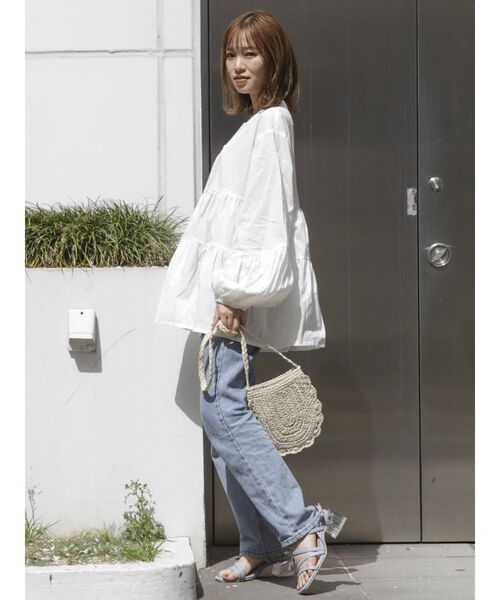 dazzlin（ダズリン）の「バタフライティアードブラウス（シャツ/ブラウス・レディース・ブラウン/オフホワイト・FREE）」の11枚目の写真