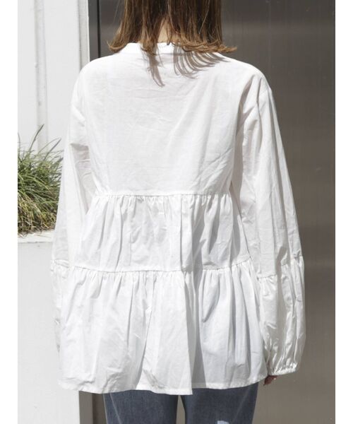 dazzlin（ダズリン）の「バタフライティアードブラウス（シャツ/ブラウス・レディース・ブラウン/オフホワイト・FREE）」の12枚目の写真