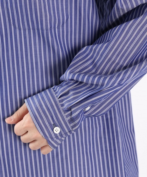 Lowrys Lowrys ｂｌｕストライプシャツｌ ｓ Farm ローリーズファーム のファッション トップス シャツ ブラウス