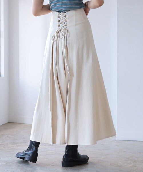 BeAMS DOT(ビームスドット)の「【WEB限定】BeAMS DOT / レースアップ デニムロングスカート(スカート・レディース・ブラック/インディゴブルー/ブラック系その他4/ホワイト系その他5・FREE)」の10枚目の写真