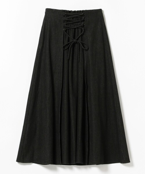 BeAMS DOT(ビームスドット)の「【WEB限定】BeAMS DOT / レースアップ デニムロングスカート(スカート・レディース・ブラック/インディゴブルー/ブラック系その他4/ホワイト系その他5・FREE)」の21枚目の写真