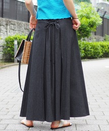BeAMS DOT | 【WEB限定】BeAMS DOT / レースアップ デニムロングスカート(スカート)