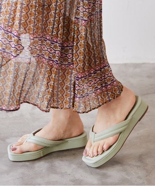 JELLY BEANS（ジェリービーンズ）の「厚底ソフトトングサンダル(215-30020)JELLY BEANS(ジェリービーンズ)（サンダル・レディース・ブラック/アイボリー/イエロー/ミント・S/M/L）」の18枚目の写真