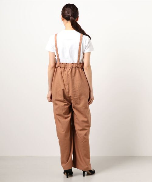 RAG MACHINE（ラグマシーン）の「【RAG MACHINE】チャイナボタンサロペット（サロペット/オーバーオール・レディース・レンガ/オリーブ/ベージュ・L）」の5枚目の写真