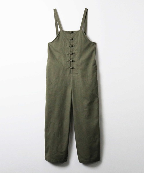 RAG MACHINE（ラグマシーン）の「【RAG MACHINE】チャイナボタンサロペット（サロペット/オーバーオール・レディース・レンガ/オリーブ/ベージュ・L）」の8枚目の写真