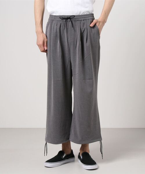 SITRY（シトリー）の「drawcord cropped wide pants/ドローコード クロップド ワイドパンツ（スラックス・メンズ・グレー/ブラック/チェック・M/L）」の7枚目の写真