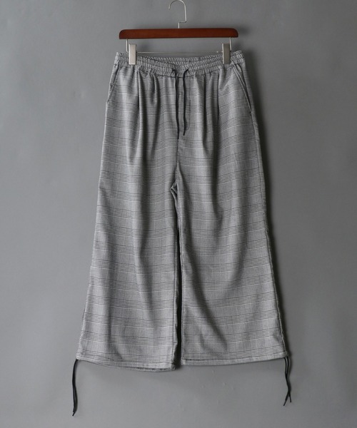 SITRY（シトリー）の「drawcord cropped wide pants/ドローコード クロップド ワイドパンツ（スラックス・メンズ・グレー/ブラック/チェック・M/L）」の10枚目の写真