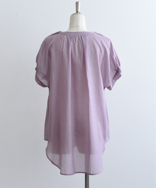 Eimee Law（エイミーロウ）の「ドロストネックBL（シャツ/ブラウス・レディース・グリーン/パープル/ブラック・38）」の14枚目の写真