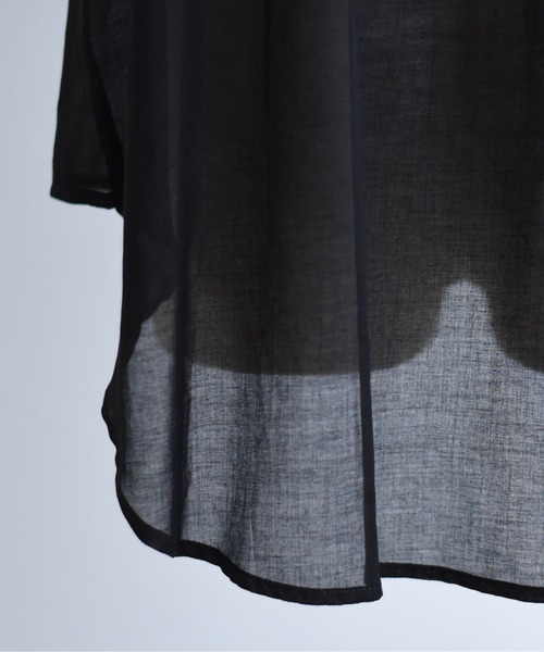 Eimee Law（エイミーロウ）の「ドロストネックBL（シャツ/ブラウス・レディース・グリーン/パープル/ブラック・38）」の6枚目の写真